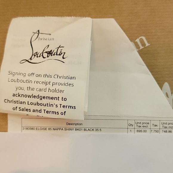 NWT/BOX Christian Louboutin Eloise 85 Nappa Shiny Black sz 35.5 - Picture 12 of 12
